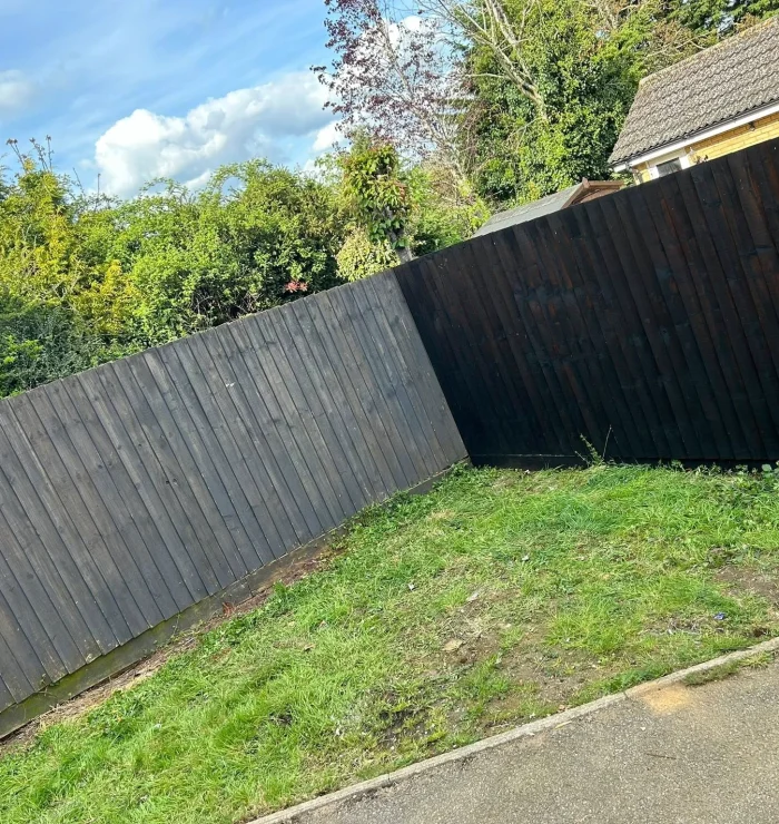 Back garden cleared with new fence