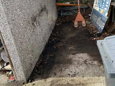 Tarmac repair machinery on site